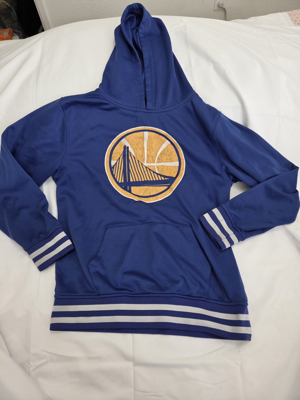 NBA Blue and Gold Golden State Warriors Hoodie Sweatshirt